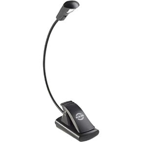 K&M König & Meyer 12241.000.55 Music Stand Light LED FlexLight | Adjustable Lamp | Clip to Stand/Table/Trays/Books | Portable Lamp | Carry Case/Batteries Incl. | German Made | Black