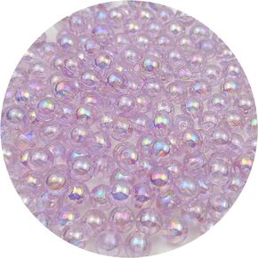 2000 Pcs 4mm Acrylic Round Beads AB Colors Craft Beads Round Spacer Beads with Holes for DIY Craft Making Necklace Bracelet Earring Ornament(12- Tender Yellow)