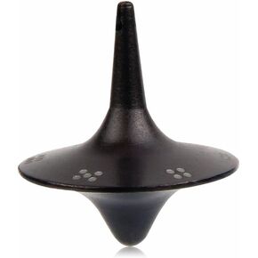 TOPCHANCES Metallic Spinning Tops Built to Last and Spin Forever Gyro for Adult Kids Toys Unique Gift Idea (Gift Packaging) (Black)