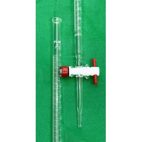 CHEM SCIENCE INC 114.202.02 Burette with Straight Bore Ptfe Key Stopcock, 25 mL, 0.03 Tolerance, 0.10 Graduation Interval, Class A