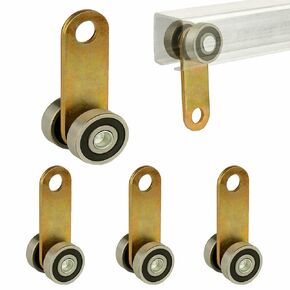 BiJun 2 Wheel Trolley Assembly Roller,Unistrut Rollers Two Bearing Trolley Assembly for Use with 1-5/8" Wide and All1-5/8"Ortaller Strut Channel 4pc