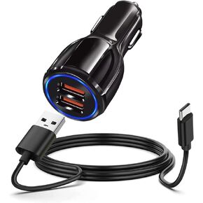 USB Car Charger, Fast Charge Car Adapter for Moto G Power/G Stylus 2022 2020 2021,G Fast/G Play/G100/G Pure,Edge Plus,Motorola One 5G Ace/Fusion+,G7 G8 Play Power,Z4 Z3 Type C Charging Cable Cord