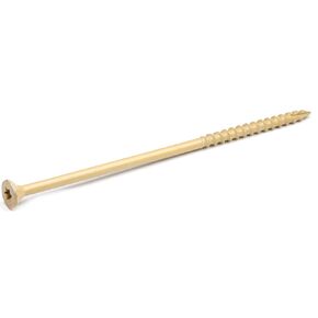#10 x 4 Inch Deck Screws - 25 Pcs, Exterior Wood Screws, Carbon Steel Star Drive, Coarse Threads, Anti-Corrosion, Tan Coated, Rust-Resistant for Decks, Fences, and Outdoor Projects | by IMSCREWS