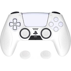 PlayVital Ninja Edition Anti-Slip Silicone Cover Skin for ps5 Wireless Controller, Ergonomic Protector Soft Rubber Case for ps5 Controller Fits with Charging Station with Thumb Grip Caps - Black in Kuwait