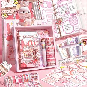 54pcs DIY Journal Kit for Girls - Easter Basket Stuffers for Girls–Fun, Cute Art & Crafts Scrapbook Kits Birthday Gifts for Tween Teenage Girls, Ideal Gifts for Girls Ages 8 9 10 11 12 Year Old