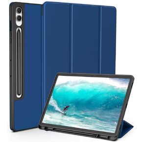 SSS·GRGB Case for Samsung Galaxy Tab S9+/ S9 FE+ 5G 12.4 Inch 2023 Case SM-X810/X816B/X818U with S Pen Holder, Slim Folio Stand Protective Tablet Cover, Auto Wake/Sleep, Multi-Angle Viewing, Navy Blue