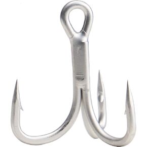 Beoccudo Saltwater Treble Hooks Large Size 4X Strong Triple Fishing Hooks for Big Game Trout Bluefish Salmon Kingfish