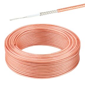 XRDS -RF RG-316 Coax Cable 50 ft Thin RF Coaxial Cable Flexible Lightweight Low Loss Coax Silver-Plated Copper Teflon Jacket, White