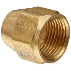 Anderson Metals-04014-02 Brass Tube Fitting, Short Flare Nut, 1/8" Tube OD