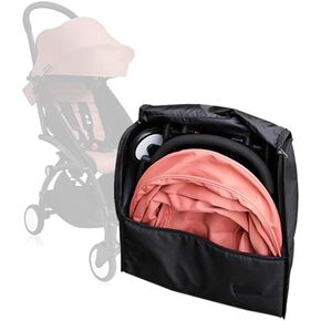 SeedFuture Stroller Storage Bag Black for Babyzen Yoyo, Stroller Accessories and Pram Travel Backpack Large
