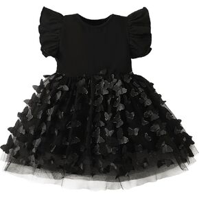 Baby Girl Butterfly Tutu Ruffle Sleeveless Dress 0-24 Months | Photograph Party Outfits Birthday Gift in Kuwait