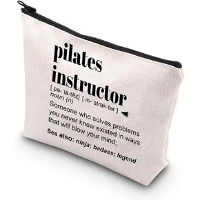 WCGXKO Pilates Instructor Gift Pilates Gifts Pilates Lover Gift Pilates Teacher Zipper Pouch Cosmetic Bag (pilates instructor tote)