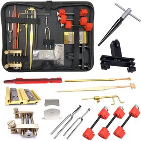 Jiayouy 15 Pieces Violin Repairing Maintenance Tool Kit with Carry Bag Luthier Tools Violin Making Violin maintenance and violin making tool kit