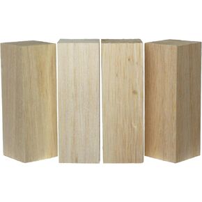 Super Bird Creations SB50019 Balsa Wood Blocks - Bird Toys For Parots - Unfinished Bird Chew Blocks, Wooden Balsa Cubes Material for Crafting and Whitlling Carving - Small Bird Size, 1x1x4", 12 Pieces