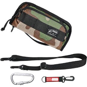 Rough Enough Travel Passport Wallet Holder Case Organizer RFID Blocking Waterproof for Family Men Travel Document With Card Compartment Crossbody Shoulder Bag Neck Camo Cordura