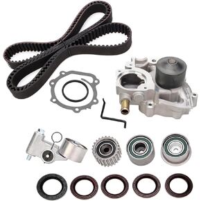 AUCERAMIC TKF006 Timing Belt Kit with Water Pump Fit for 2006-2012 Subaru Forester Outback Legacy Impreza EJ253 Engine 2.5L H4 SOHC 16V Replace #TCKWP304A