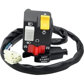 M MATI Left Handlebar Kill Stop Headlight Hot Start Switch for Honda TRX450 TRX450R 2004-2007 35200-HP1-003