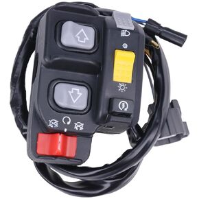 WQSING Handlebar Control Switch Start Kill Stop Headlight Compatible with Honda Recon 250 TRX250TE ES 2002-2004 ATV Electric Shift Push Button Shifter Handle 35020-HM8-A50