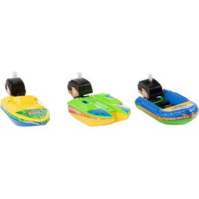 Wild Republic Ocean Boat Three Pack, Wind Up Motor, Gift for Kids, Great for Interactive Play