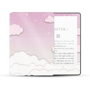 MightySkins Glossy Glitter Skin Compatible with Amazon Kindle Paperwhite 5 6.8-inch 11th Gen (2021) Full Wrap - Baby Clouds | Protective High-Gloss Glitter Finish | Easy to Apply | Made in The USA