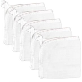 HonestBaby Unisex Baby Organic Cotton Washcloth Multi-Pack Winter Accessory Set, 5-Pack Rainbow Blue, One Size