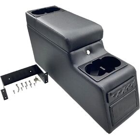MOOSUN 31515 Denim Black Deluxe Locking Center Console for Jeep CJ-5 1976-1983, CJ-7 1976-1986, Wrangler YJ 1987-1995