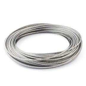 Laureola 3/32 inch Galvanized Steel Wire Rope Aircraft Cable 7x7 - Versatile Uses in Construction, DIY, Outdoors, Marine Rigging, Agriculture, and Industrial Applications - 500 ft