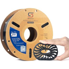 Siraya Tech Flex TPU Filament - 85A Shore, ISO 10993, High Flexibility & Toughness, High Flow & Speed, Easy to Print, Moisture-Resistant Aluminum Bag - Ideal for Footwear, Protective Gear (Black, 1kg)