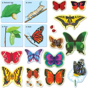 Little Folk Visuals Butterflies Precut Flannel/Felt Board Figures, 20 Pieces Set