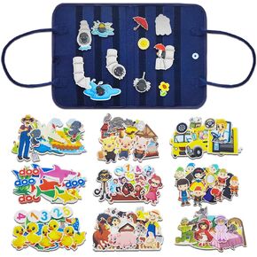 Felt Board for Toddlers - Foldable Felt Board for Kids Story Sets Felt Story Board Pieces Storytelling Board Include 6 Nursery Rhyme and 4 Fairy Tale