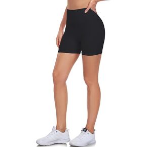 HayFeel Girls Bike Shorts-5" Soft High Waisted Athletic Dance Gymnastics Spandex Volleyball Biker Shorts for Girls 6-14Years