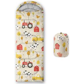 Smell Sunshine Kids Sleeping Bag for Boys Girls,Cute Puppy Print-Lightweight Warm Portable Outdoor Indoor-Waterproof Cold Weather Resistant Sleeping Bag for Camping Hiking