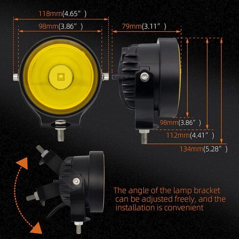 مصابيح ضباب القيادة المستديرة Szdystar LED، قطعتان، كبسولات LED فائقة السطوع 4 بوصة، مصابيح مساعدة للعمل، مصابيح خندق، مناسبة لمركبة ATV UTV بيك اب للدراجات النارية والشاحنات وقارب الجولف in Kuwait