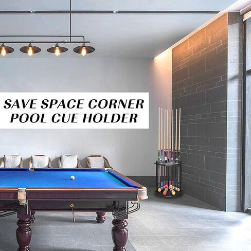 MoyanSuper Pool Stick Holder Solid Wood Floor Stand Cue Stick Holder Billiard Cue Racks Holds Billiards Accessories for Billiard Room,Pool Hall,Bar Room,Game Room(Mahogany) in Saudi Arabia