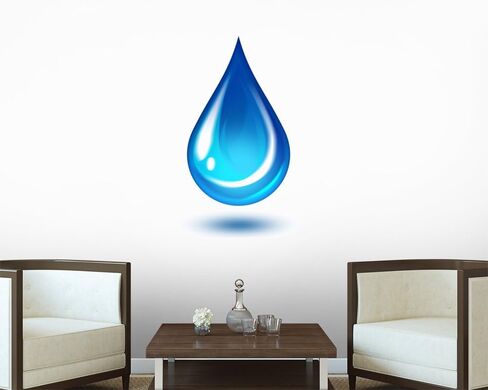 ملصق جداري من Wallmonkeys على شكل قطرة ماء، رسم قابل للتقشير واللصق WM312949 (ارتفاع 30 × عرض 23 بوصة) in Kuwait