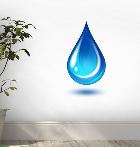 ملصق جداري من Wallmonkeys على شكل قطرة ماء، رسم قابل للتقشير واللصق WM312949 (ارتفاع 30 × عرض 23 بوصة) in Kuwait