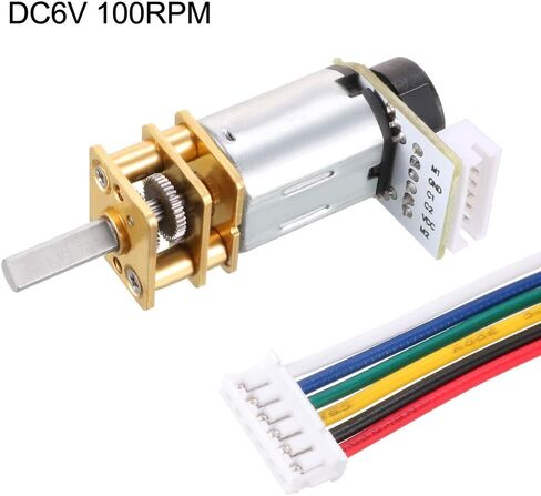 uxcell GA12-N20 6V 150RPM DC Gear Motor with Encoder Speed Velocity Measurement for Mini Car Balance Motor Encoder DIY in Saudi Arabia