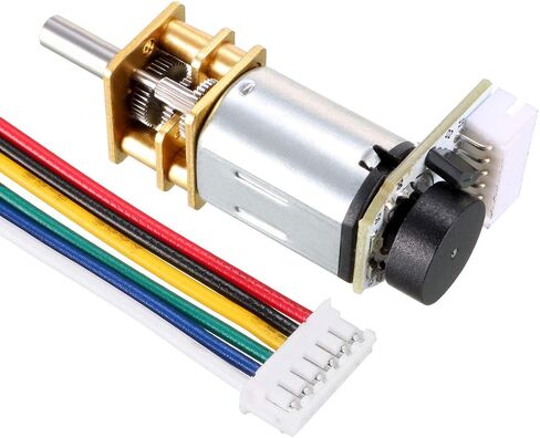 uxcell GA12-N20 6V 150RPM DC Gear Motor with Encoder Speed Velocity Measurement for Mini Car Balance Motor Encoder DIY in Saudi Arabia
