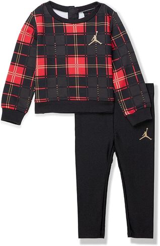 Jordan Baby Girl's Flight Plaid Shine Leggings (Infant) Black 12 Months (Infant) in Saudi Arabia