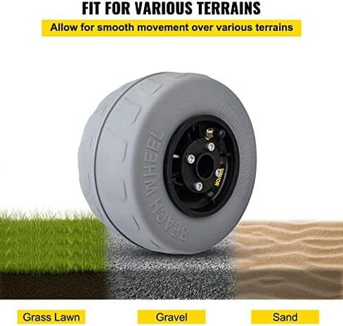 عجلات بالون الشاطئ، إطارات رملية بديلة مقاس 13 بوصة، إطارات عربة من مادة TPU لقوارب الكاياك دوللي وعربة الزورق والعربات التي تجرها الدواب مع مضخة هواء مجانية، عبوتان in Kuwait