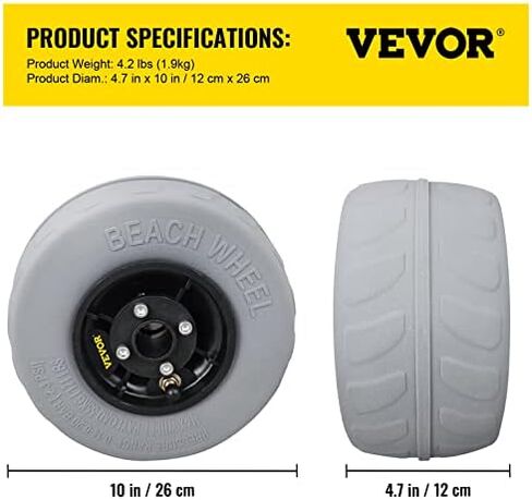 عجلات بالون الشاطئ، إطارات رملية بديلة مقاس 13 بوصة، إطارات عربة من مادة TPU لقوارب الكاياك دوللي وعربة الزورق والعربات التي تجرها الدواب مع مضخة هواء مجانية، عبوتان in Kuwait