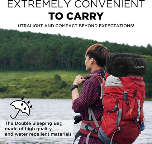 Double Sleeping Bag-Double Sleeping Bags for Adults 2 Person Sleeping Bag King Size Sleeping Bag XL Sleeping Bags for Adults Two Person Sleeping Bag Cold Weather Sleeping Bags for Adults 2 Person. in Saudi Arabia