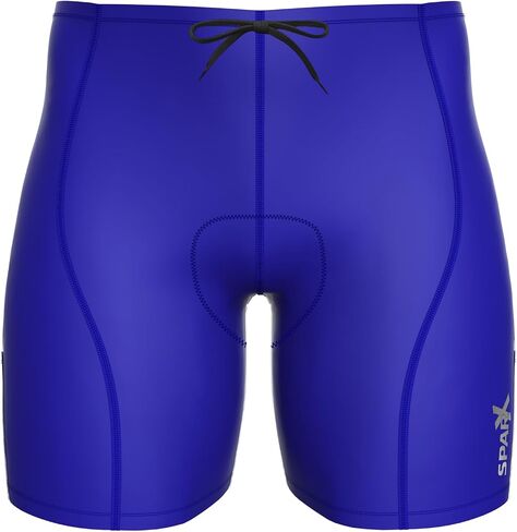 شورت Sparx الرجالي ذو الأداء ثلاثي 4 جيوب أسود مضغوط للترايثلون قصير لركوب الدراجات والسباحة والركض in Kuwait