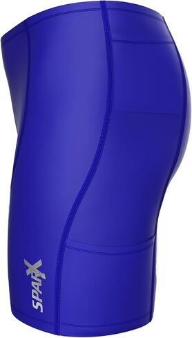 شورت Sparx الرجالي ذو الأداء ثلاثي 4 جيوب أسود مضغوط للترايثلون قصير لركوب الدراجات والسباحة والركض in Kuwait