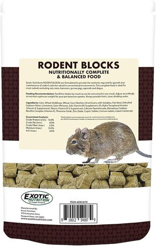 Rodent Blocks - Nutritional Rodent Food - for Rats, Mice, Squirrels, Degus (3 lb.) in Saudi Arabia