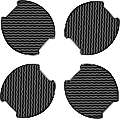 WORCAS TPU Carbon Fiber Like Car Door Handle Cup Protective Sticker Auto Door Paint Guard Car Door Cup Scratch Protection Films Universal Door Handle Cups Protective Pad (m+d)-8pcs in Saudi Arabia