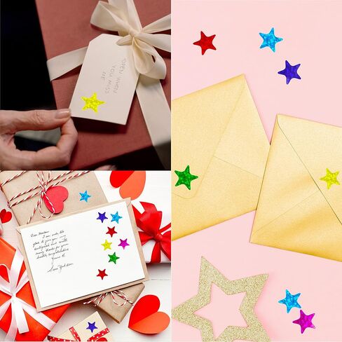 1056 PCS Metallic Gold Star Shaped Foil Labels Stickers (Each Measures 3/8" in Diameter) in Saudi Arabia
