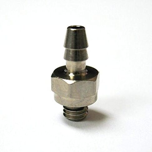 MettleAir 125NP-2U10-DB 1/8" ID 10-32 UNF ذكر خرطوم بارب مزدوج/موصل تركيب الأنابيب، مطلي بالنيكل (عبوة من 10) in Saudi Arabia