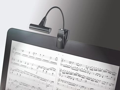 K&M König & Meyer 12241.000.55 Music Stand Light LED FlexLight | Adjustable Lamp | Clip to Stand/Table/Trays/Books | Portable Lamp | Carry Case/Batteries Incl. | German Made | Black in Saudi Arabia