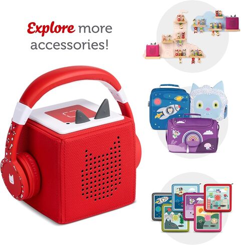 Tonies Foldable Wired Headphones for Kids - Comfortably Designed to fit On-Ear - Works with Toniebox 1 and All 3.5mm Devices - Pink in Saudi Arabia